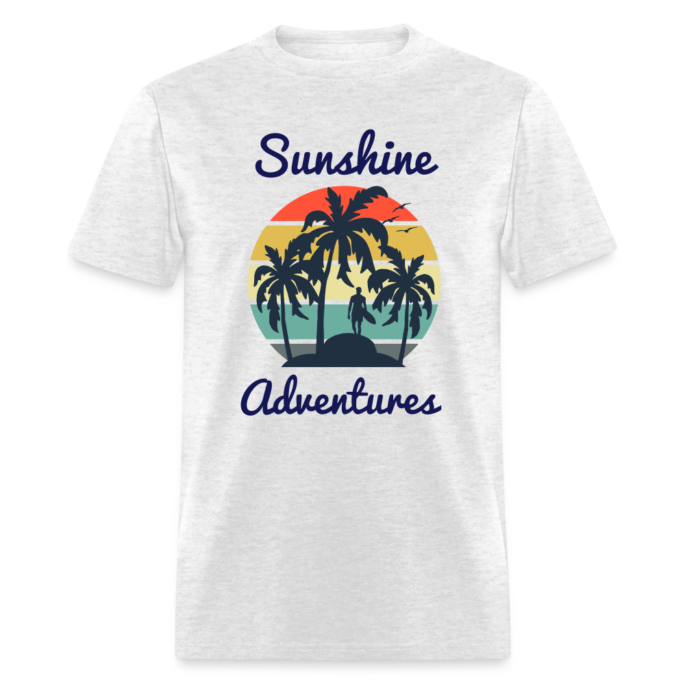 Surfing Sunshine Adventures Tee - light heather gray