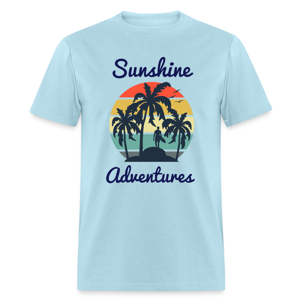 Surfing Sunshine Adventures Tee - powder blue