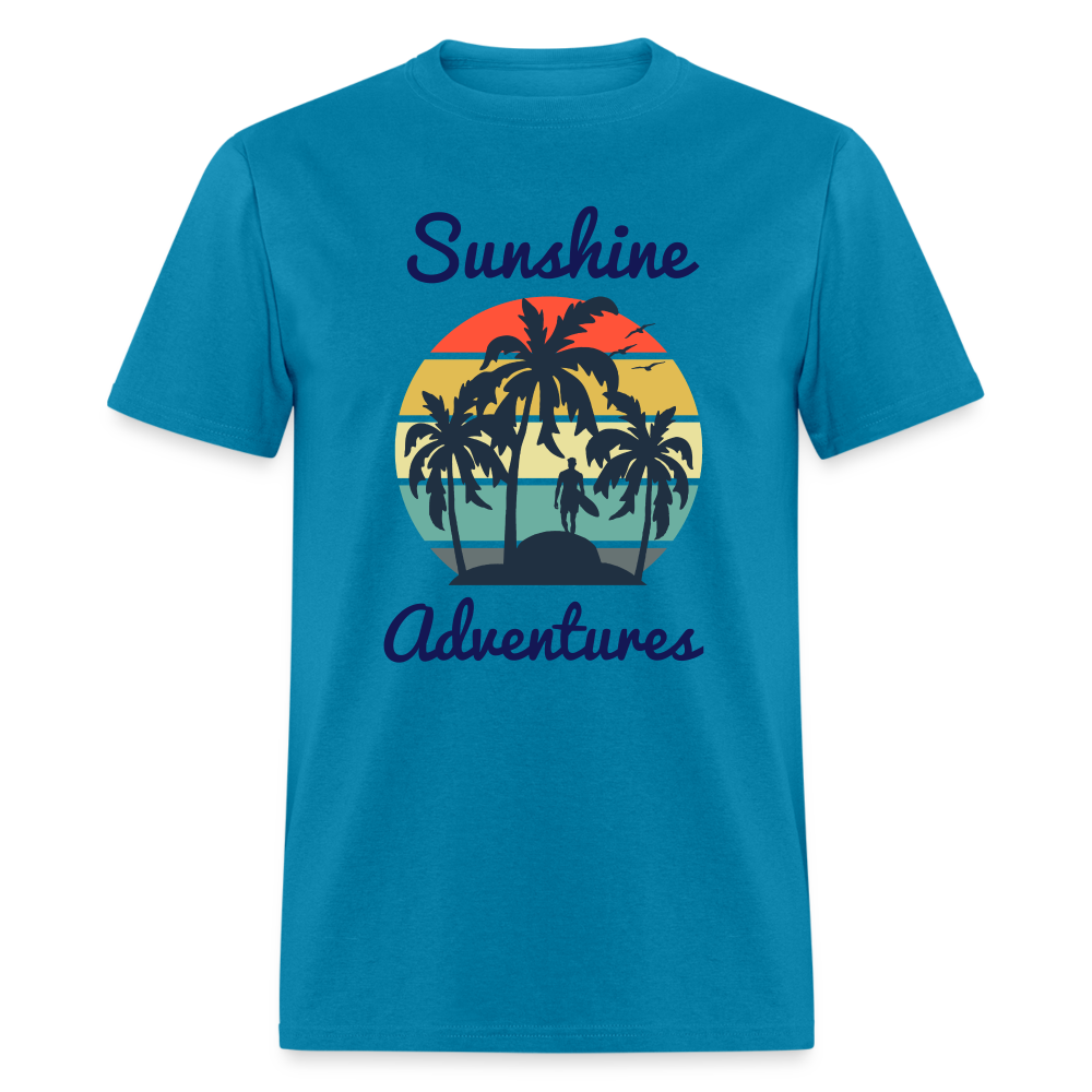 Surfing Sunshine Adventures Tee - turquoise