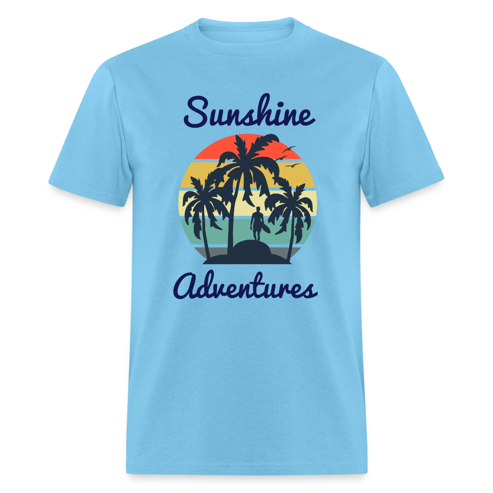 Surfing Sunshine Adventures Tee - aquatic blue