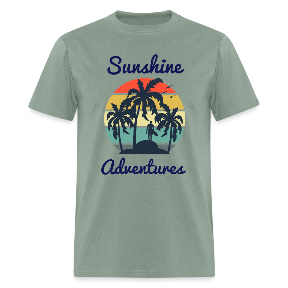 Surfing Sunshine Adventures Tee - sage