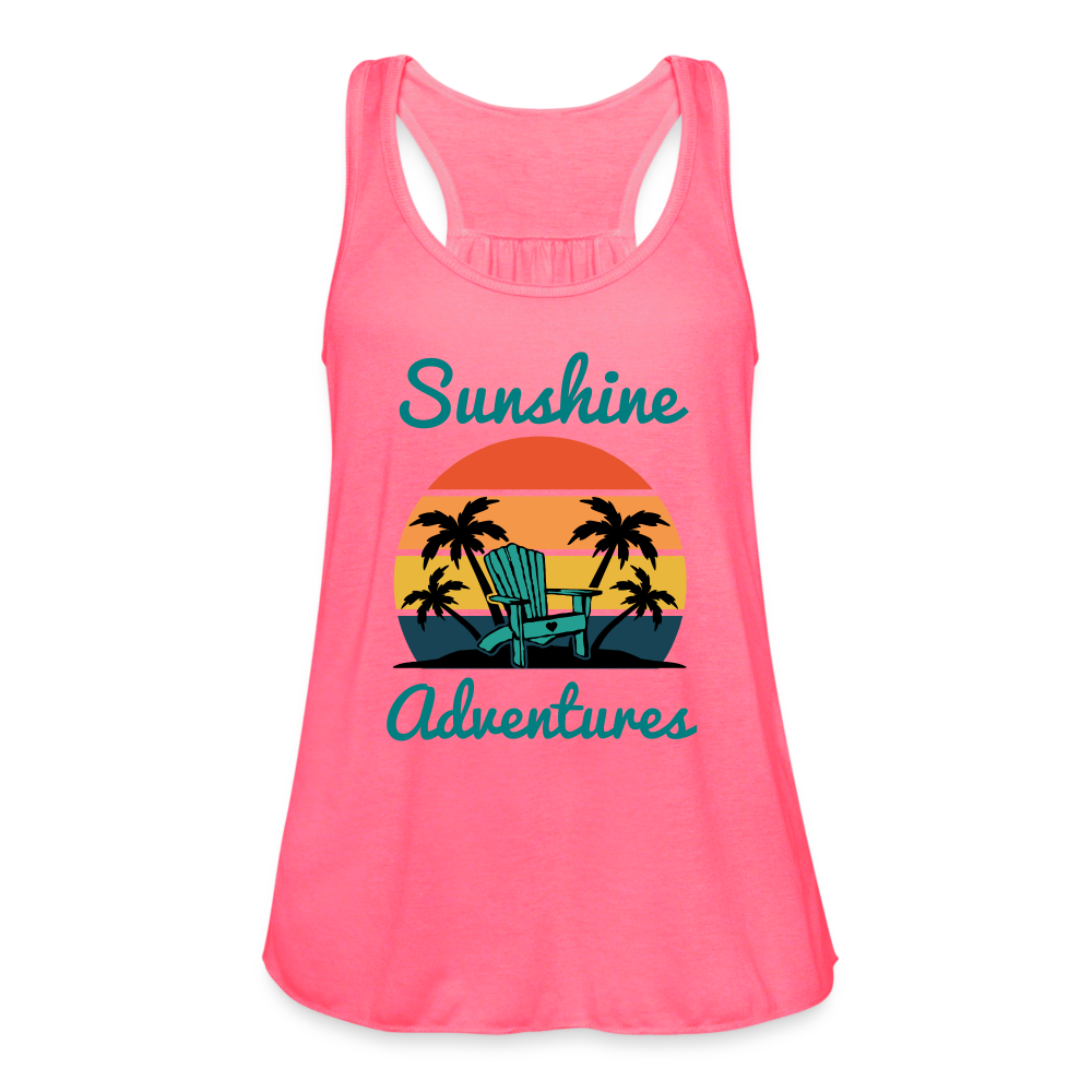 Beach Chair Sunshine Adventures Women's Tank - neon pink