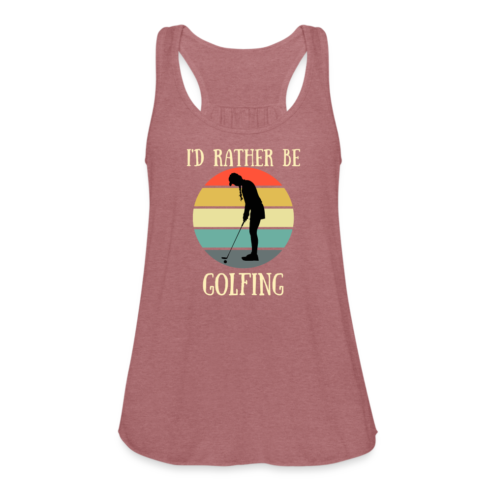 I'd Rather Be Golfing Women's Tank - mauve