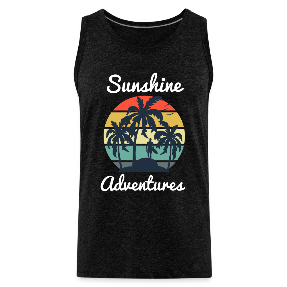 Surfing Sunshine Adventures Tank - charcoal grey