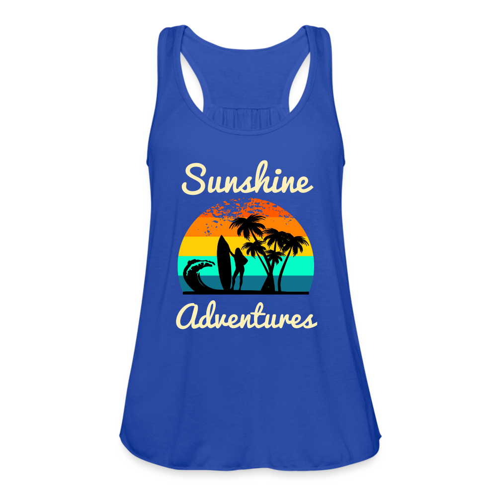 Surfing Sunshine Adventures Women's Tank - royal blue